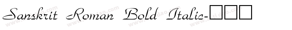 Sanskrit Roman Bold Italic字体转换